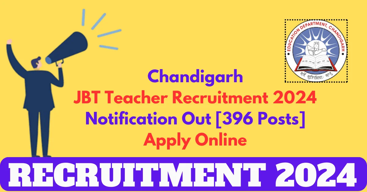 Chandigarh Jbt Teacher Recruitment Notification Out Posts